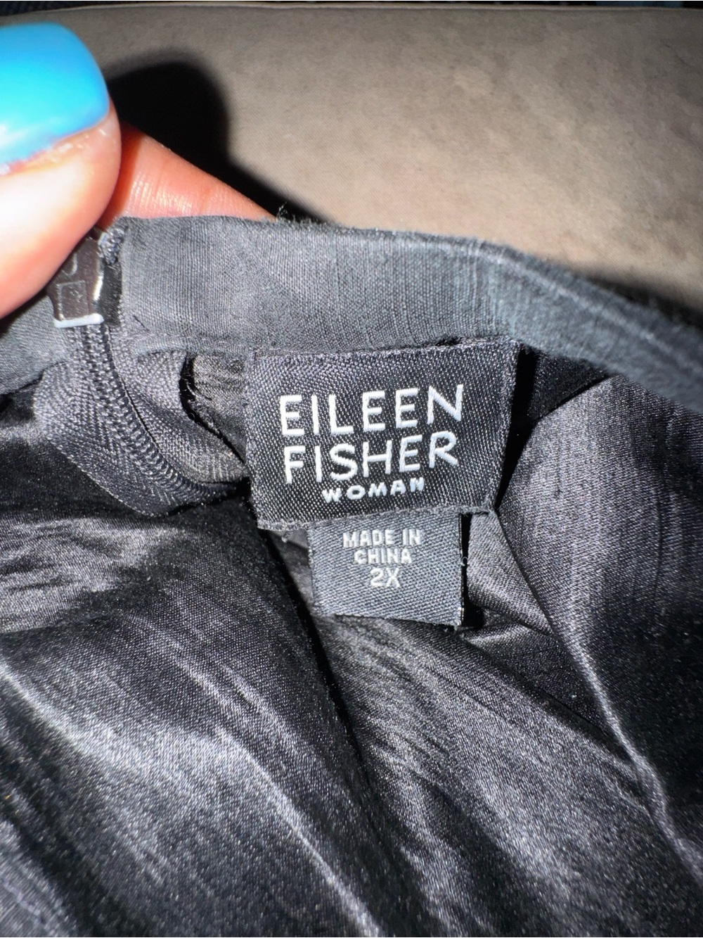 Eileen Fisher Black Maxi Skirt-Size 2x - Picture 3 of 7